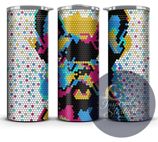 Colorful Frenchie Rhinestone Template — Individual Digital Download